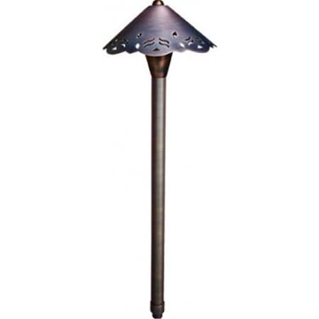 Feeltheglow 12V JC Solid Brass Path Light, 20W - Weathered Brass FE2562924